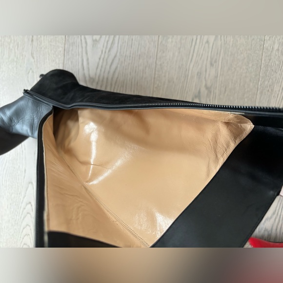 Black leather and suede Christian louboutin knee high boots, size 36 - Picture 4 of 7